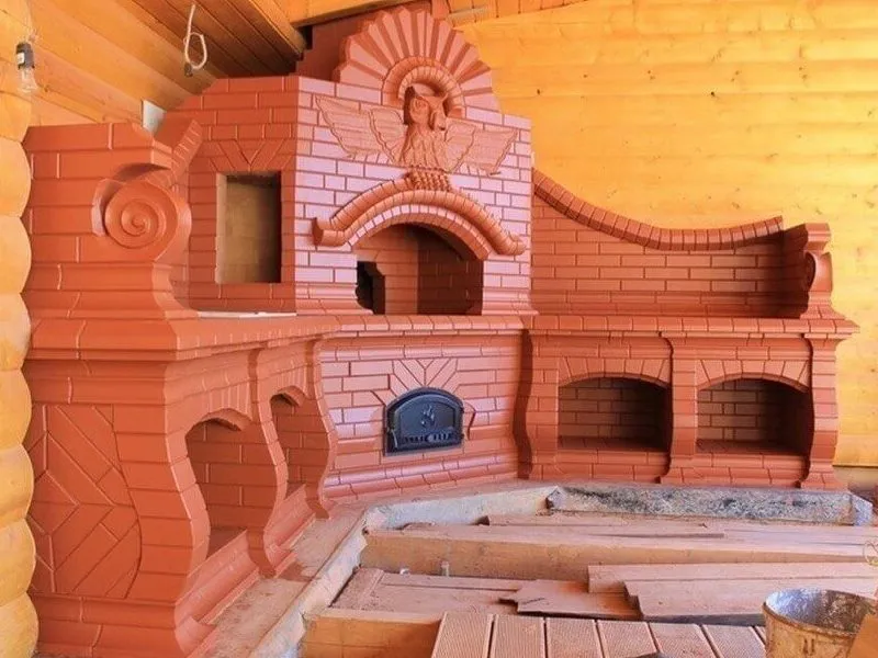 Русская печь с лежанкой цена под ключ от 450 тыс руб, печи с лежанкой ...